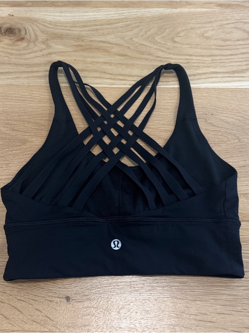 lululemon athletica Black Strappy Longline Sports bra